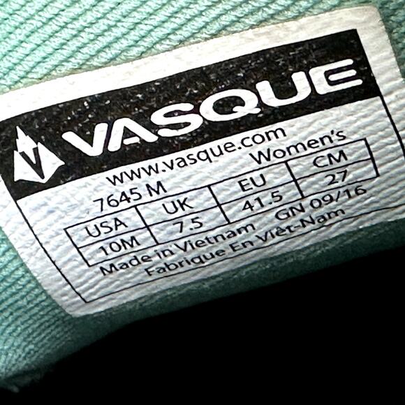 Vasque Constant Velocity Trail Running Shoes Low Lace Anthracite/Pool Blue 10M - Picture 6 of 8